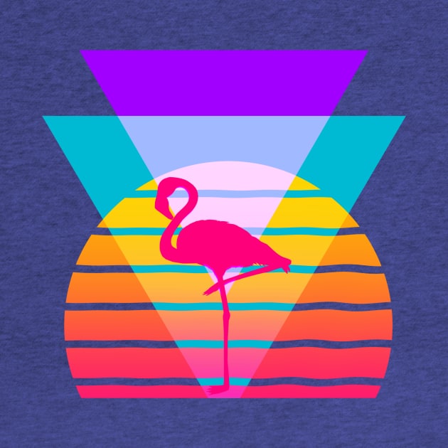 Pink Flamingo 80s Nostalgia Retro Graphic by AlondraHanley